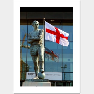 Bobby Moore Statue England Flag Wembley Stadium Posters and Art